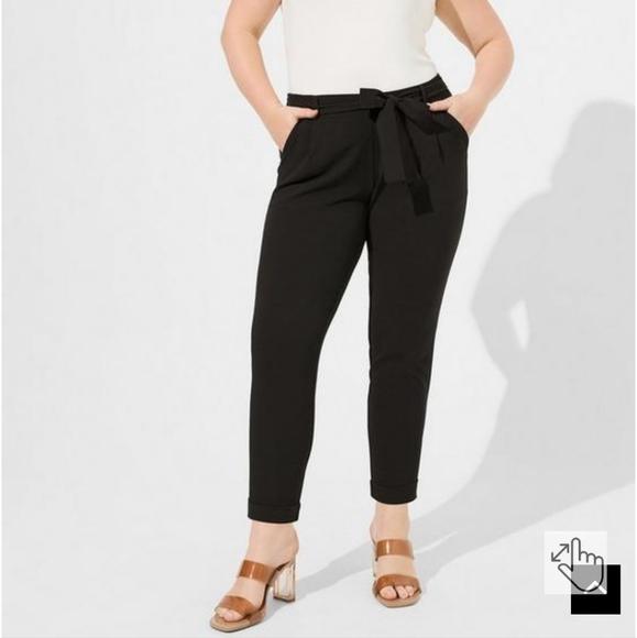 Torrid Black pants with front bow - Picture 2 of 5